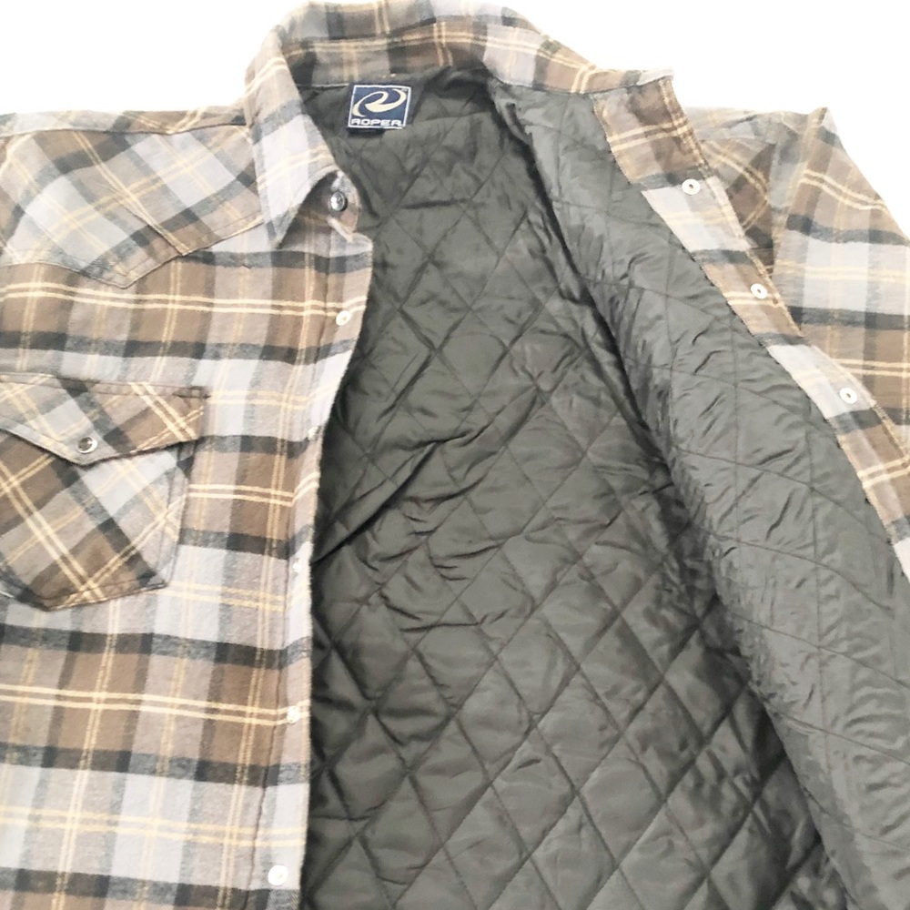Men’s Roper Quilt Lining Plaid  Shirt/Jacket - Picture 2 of 2